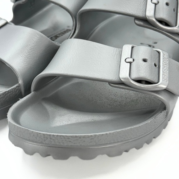 Birkenstock Arizona EVA Slide Sandals Women's Size 38 Gray Silver Double Strap - Picture 10 of 10